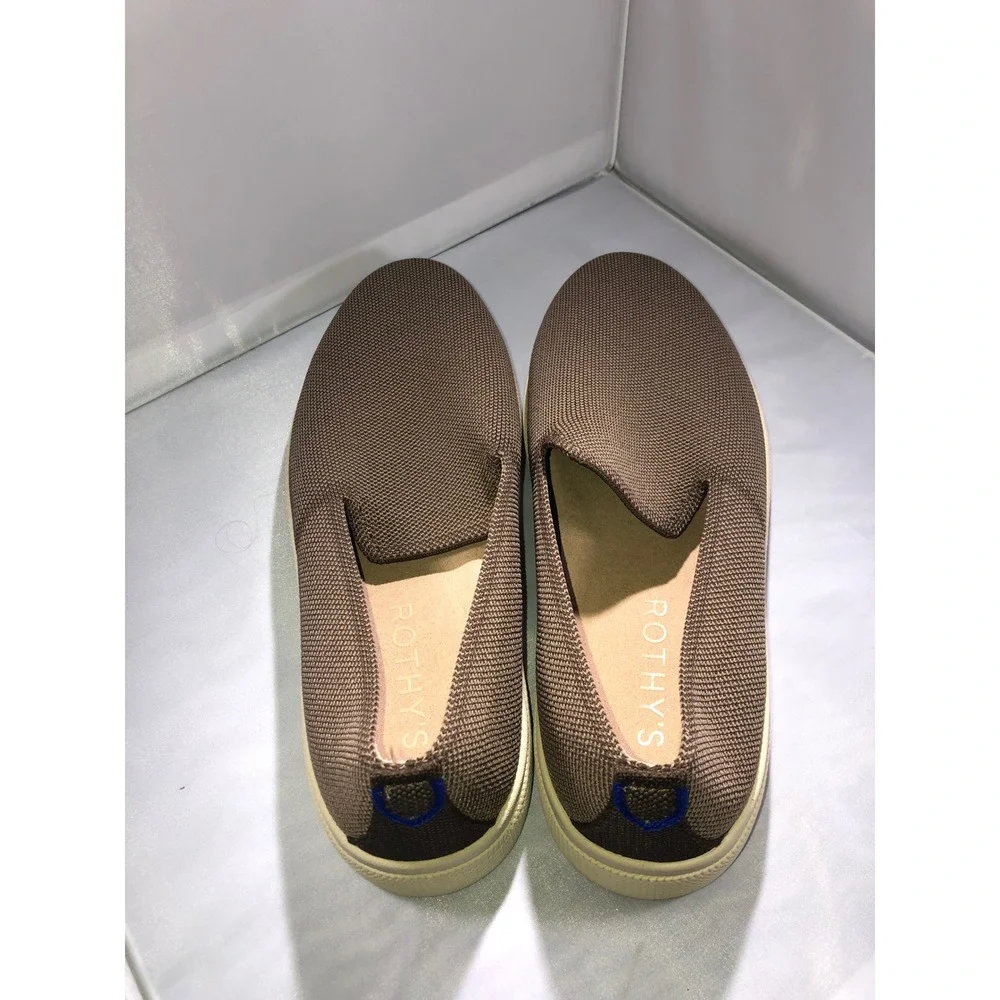 Rothys Mens RS01 Sneaker Brown Knit Slip On Casual Shoes Size 9.5